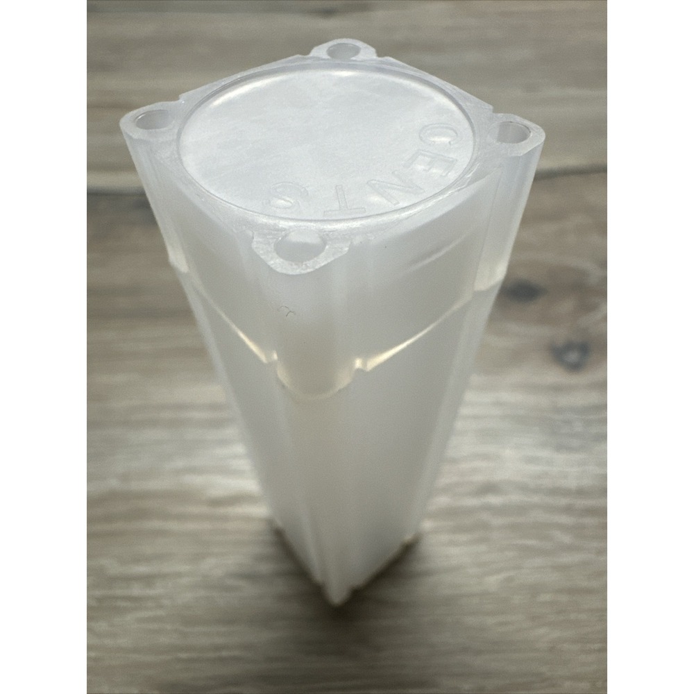 1 Square Penny - Cent Stackable Tube Plastic Coin Tubes by Lighthouse
